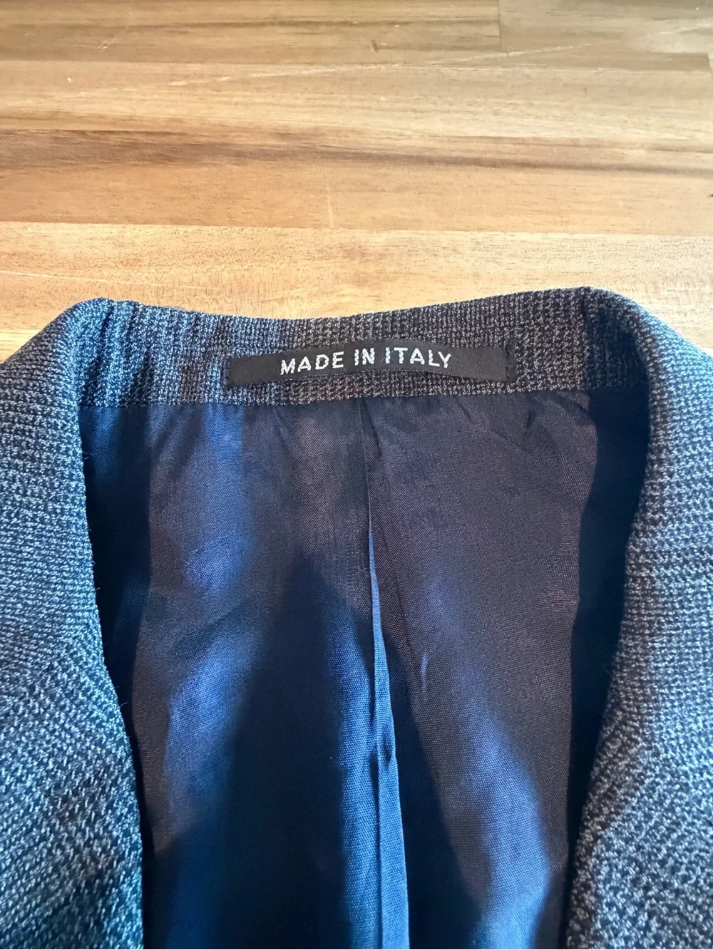 Mens Mila Schon Blue Three Button Sport Coat Blazer Jacket 50R Italian Made Wool